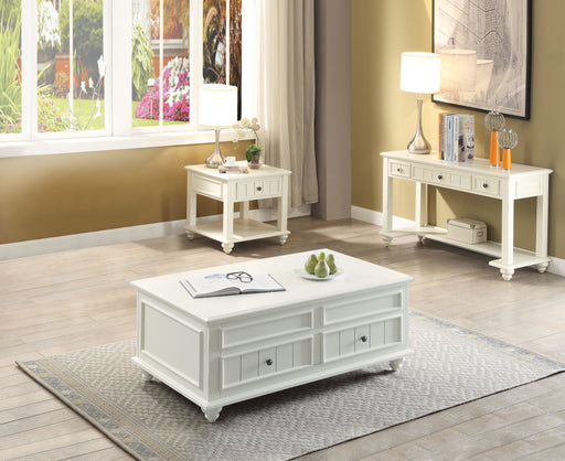 Natesa White Washed Coffee Table - Marjories Furniture (Las Vegas, NV)