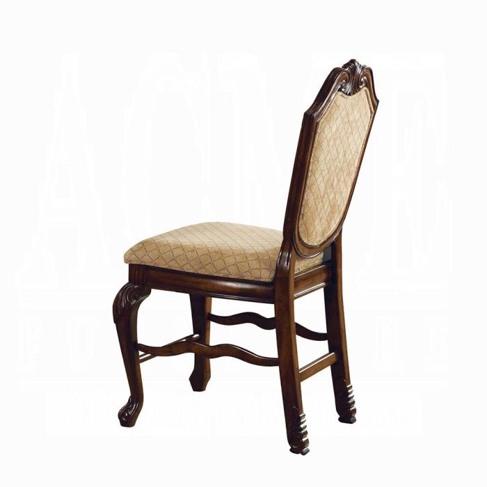 Chateau De Ville Fabric & Espresso Counter Height Chair - Marjories Furniture (Las Vegas, NV)
