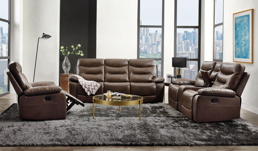 Aashi Brown Leather-Gel Match Sofa (Motion) - Marjories Furniture (Las Vegas, NV)
