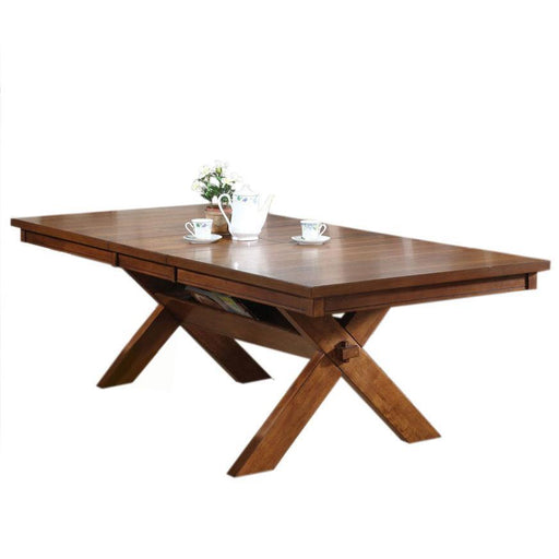 Acme Apollo Trestle Base Rectangular Dining Table in Walnut 70000 - Marjories Furniture (Las Vegas, NV)