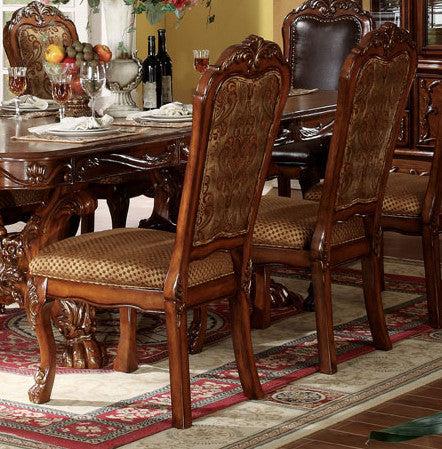 Acme Dresden Pedestal Dining Side Chairs in Brown Cherry Oak 12153 (Set of 2) - Marjories Furniture (Las Vegas, NV)