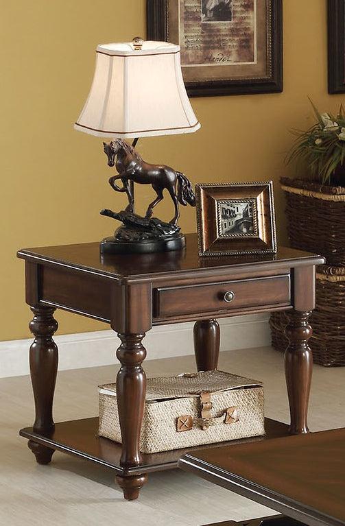 Acme Farrel End Table in Walnut 82746 - Marjories Furniture (Las Vegas, NV)