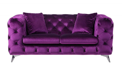 Acme Furniture Atronia Loveseat in Purple 54906 - Marjories Furniture (Las Vegas, NV)