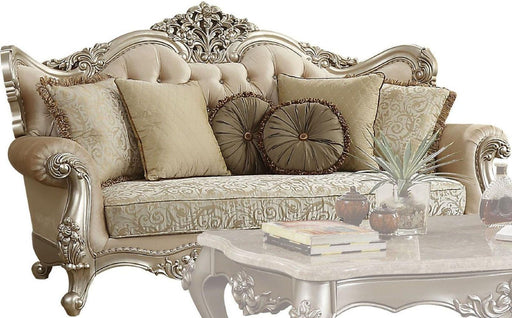 Acme Furniture Bently Sofa with 7 Pillows in Champagne 50660 - Marjories Furniture (Las Vegas, NV)