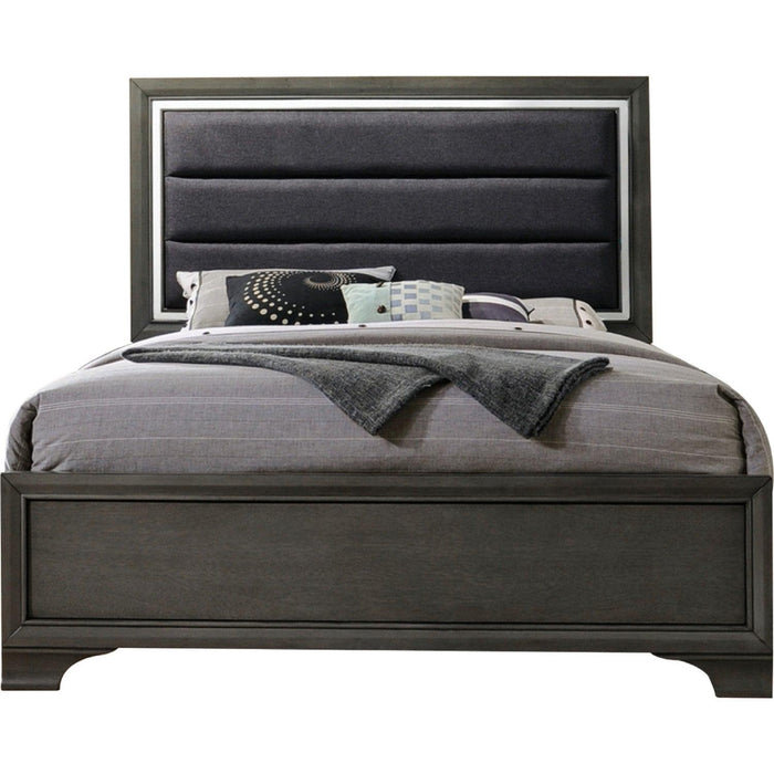 Acme Furniture Carine II King Panel Bed in Gray 26257EK - Marjories Furniture (Las Vegas, NV)