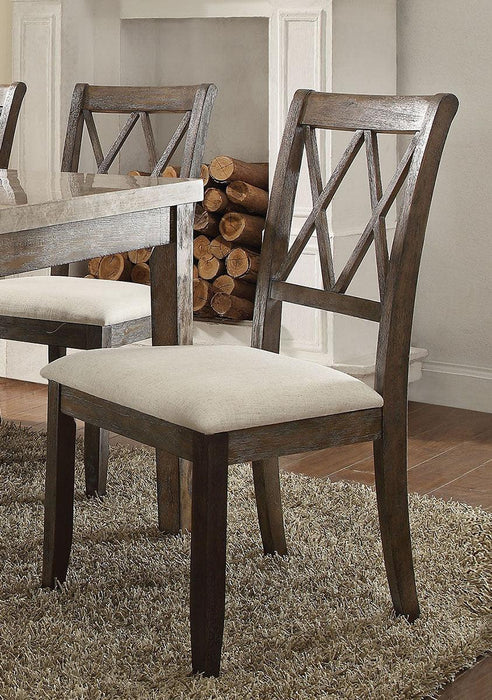 Acme Furniture Claudia Side Chair in Beige and Brown (Set of 2) 71717 - Marjories Furniture (Las Vegas, NV)