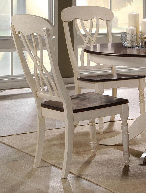 Acme Furniture Dylan Side Chair in Buttermilk and Oak (Set of 2) 70333 - Marjories Furniture (Las Vegas, NV)
