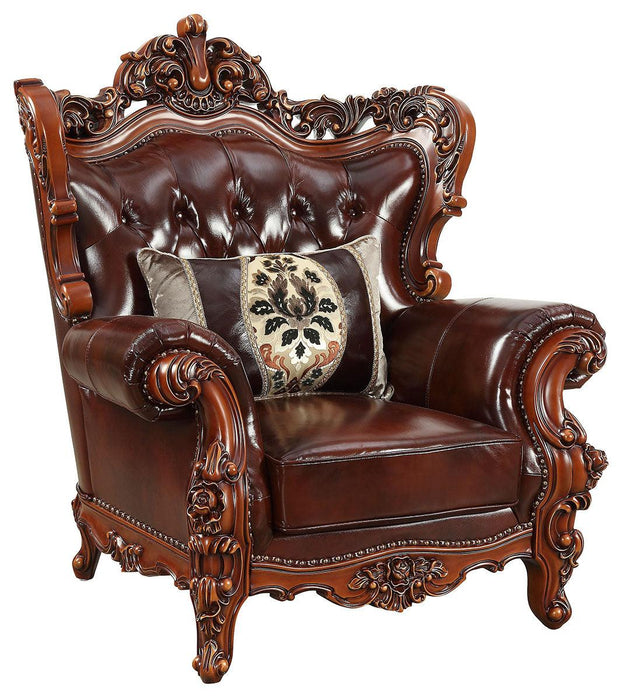 Acme Furniture Eustoma Chair in Cherry and Walnut 53067 - Marjories Furniture (Las Vegas, NV)