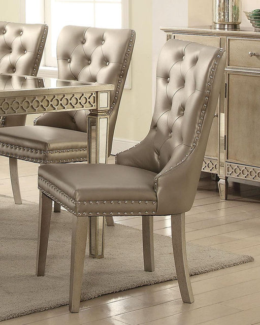 Acme Furniture Kacela Side Chair in Champagne (Set of 2) 72157 - Marjories Furniture (Las Vegas, NV)