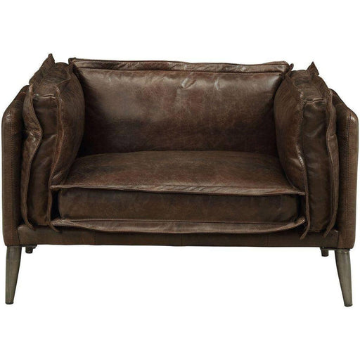 Acme Furniture Porchester Chair in Distress Chocolate 52482 - Marjories Furniture (Las Vegas, NV)