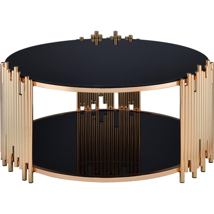 Acme Furniture Tanquin Coffee Table in Gold/Black 84490 - Marjories Furniture (Las Vegas, NV)