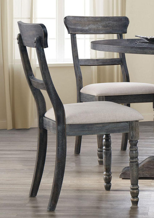 Acme Furniture Wallace Side Chair in Light Brown and Weathered Gray (Set of 2) 74642 - Marjories Furniture (Las Vegas, NV)