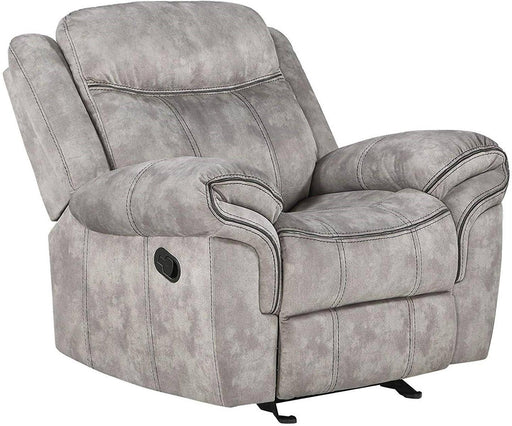 Acme Furniture Zubaida Motion Glider Recliner in 2-Tone Gray Velvet 55027 - Marjories Furniture (Las Vegas, NV)