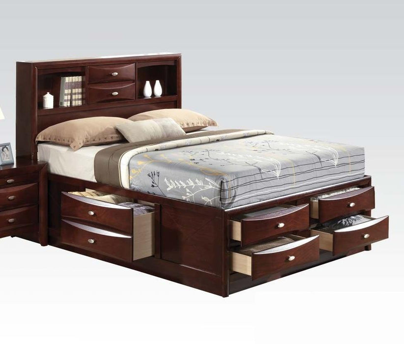 Acme Ireland Queen Storage Bed in Brown 21600Q - Marjories Furniture (Las Vegas, NV)