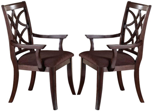 Acme Keenan Dining Arm Chairs (Set of 2) in Dark Walnut 60258 - Marjories Furniture (Las Vegas, NV)