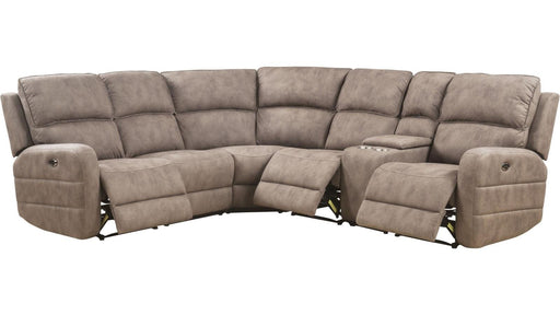 Acme Olwen Power Motion Sectional Sofa in Mocha Nubuck 54590 - Marjories Furniture (Las Vegas, NV)