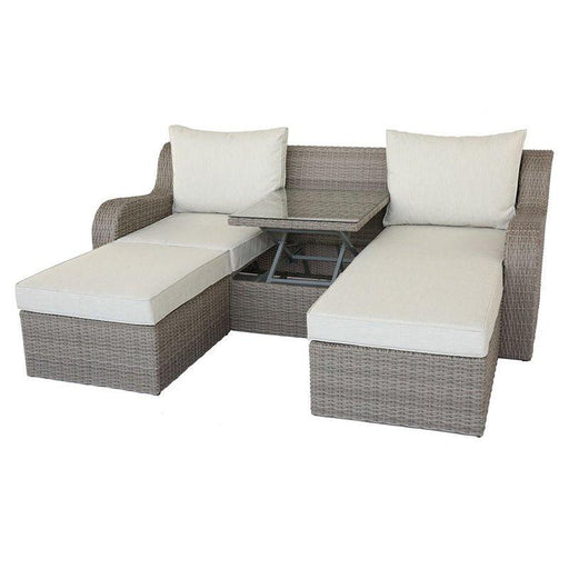 Acme Salena Sofa Bed with Coffee Table in Beige/Gray 45010 - Marjories Furniture (Las Vegas, NV)