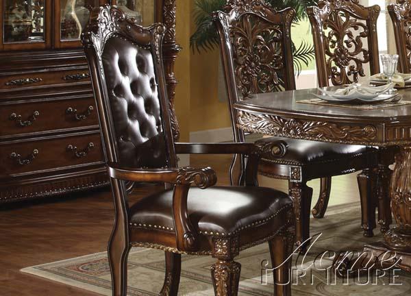 Acme Vendome Cherry Finish Arm Chair (Set of 2) 60004A - Marjories Furniture (Las Vegas, NV)