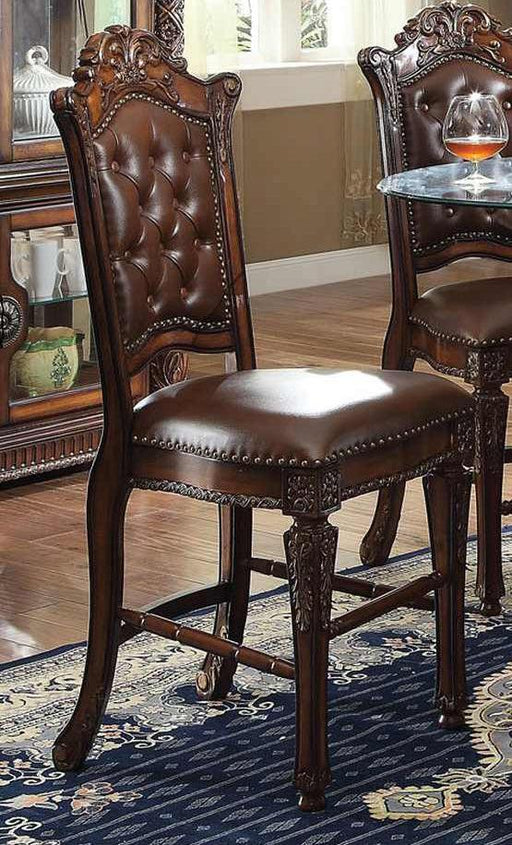 Acme Vendome Counter Height Chair with Tufted Back (Set of 2) in Cherry 62034 - Marjories Furniture (Las Vegas, NV)