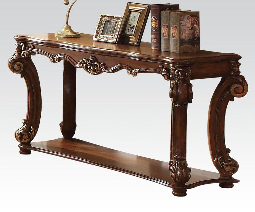 Acme Vendome Sofa Table in Cherry 82004 - Marjories Furniture (Las Vegas, NV)
