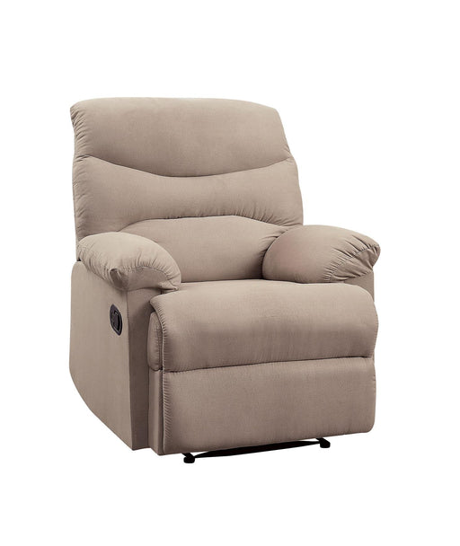 Arcadia Beige Woven Fabric Recliner (Motion) - Marjories Furniture (Las Vegas, NV)