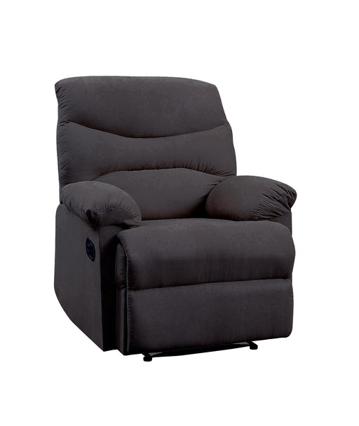 Arcadia Black Woven Fabric Recliner (Motion) - Marjories Furniture (Las Vegas, NV)