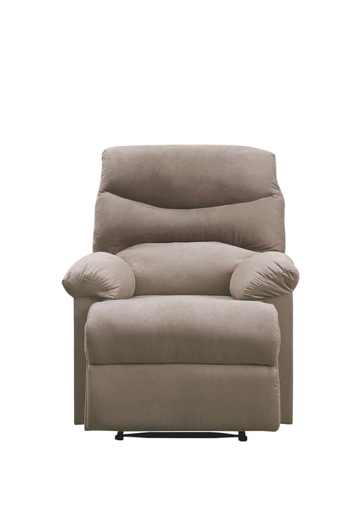 Arcadia Light Brown Woven Fabric Recliner (Motion) - Marjories Furniture (Las Vegas, NV)