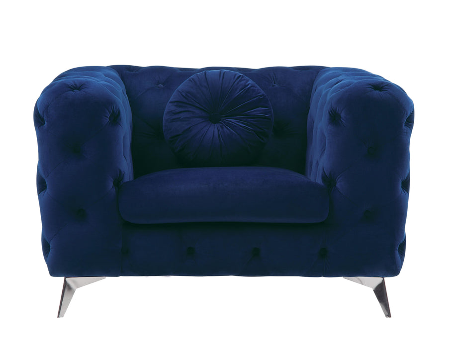 Atronia Blue Fabric Chair - Marjories Furniture (Las Vegas, NV)