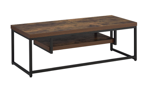 Bob Weathered Oak & Black TV Stand - Marjories Furniture (Las Vegas, NV)