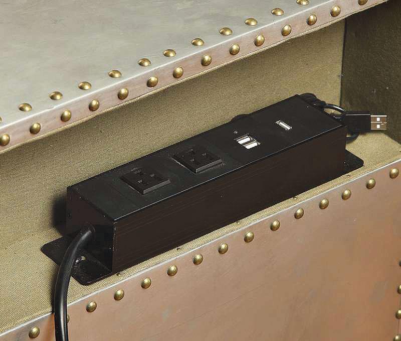 Brancaster Aluminum Nightstand - Marjories Furniture (Las Vegas, NV)