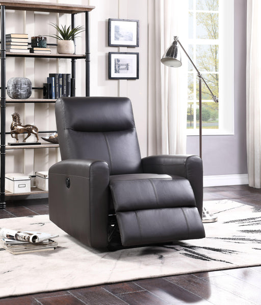 Blane Brown Top Grain Leather Match Recliner (Power Motion) - Marjories Furniture (Las Vegas, NV)