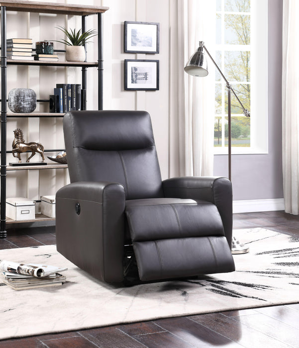 Blane Brown Top Grain Leather Match Recliner (Power Motion) - Marjories Furniture (Las Vegas, NV)