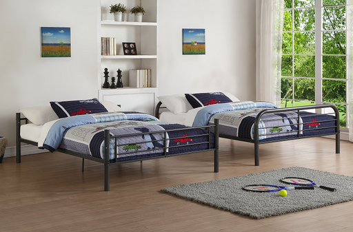 Bristol Gunmetal Bunk Bed (Full/Full) - Marjories Furniture (Las Vegas, NV)