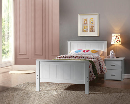Bungalow White Twin Bed - Marjories Furniture (Las Vegas, NV)