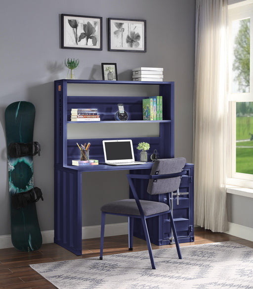 Cargo Blue Desk & Hutch - Marjories Furniture (Las Vegas, NV)