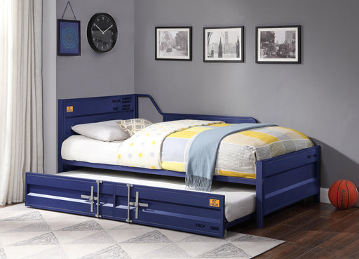 Cargo Blue Daybed & Trundle (Twin Size) - Marjories Furniture (Las Vegas, NV)