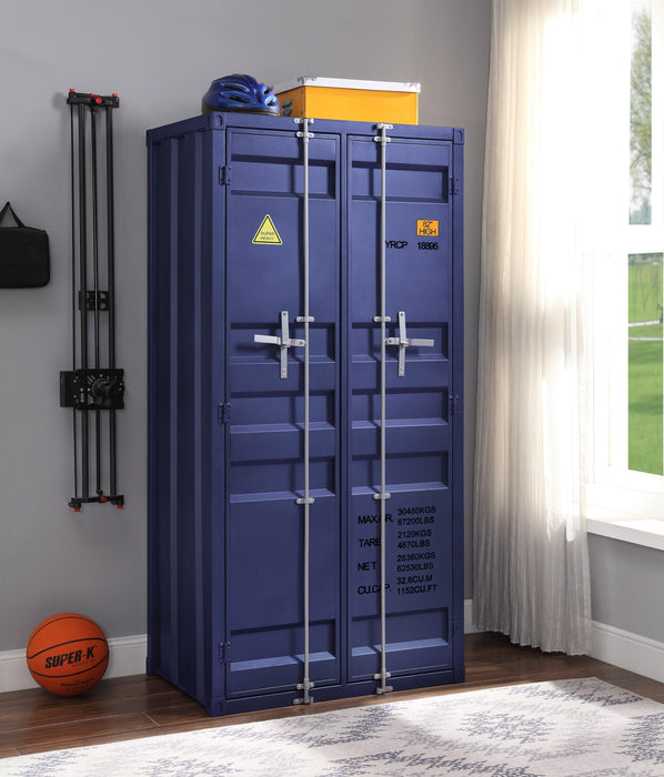 Cargo Blue Wardrobe (Double Door) - Marjories Furniture (Las Vegas, NV)