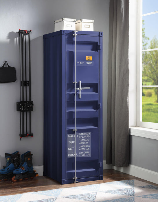 Cargo Blue Wardrobe (Single Door) - Marjories Furniture (Las Vegas, NV)