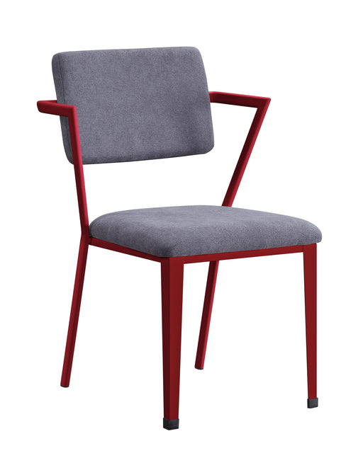 Cargo Gray Fabric & Red Chair - Marjories Furniture (Las Vegas, NV)