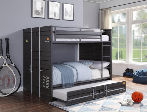 Cargo Gunmetal Bunk Bed (Full/Full) - Marjories Furniture (Las Vegas, NV)