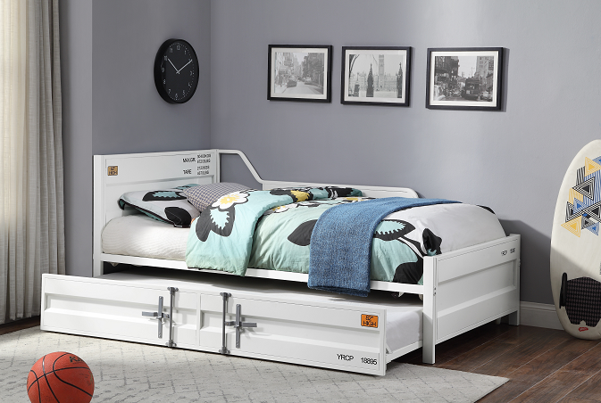 Cargo White Daybed & Trundle (Twin Size) - Marjories Furniture (Las Vegas, NV)