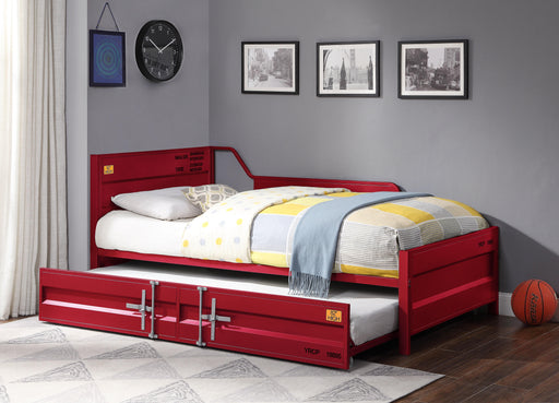 Cargo Red Daybed & Trundle (Twin Size) - Marjories Furniture (Las Vegas, NV)