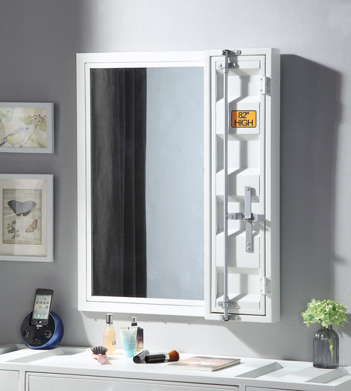 Cargo White Vanity Mirror - Marjories Furniture (Las Vegas, NV)