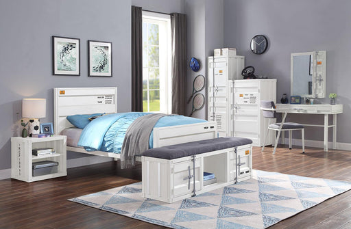 Cargo White Twin Bed - Marjories Furniture (Las Vegas, NV)