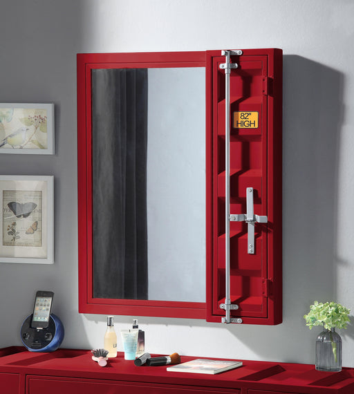 Cargo Red Vanity Mirror - Marjories Furniture (Las Vegas, NV)