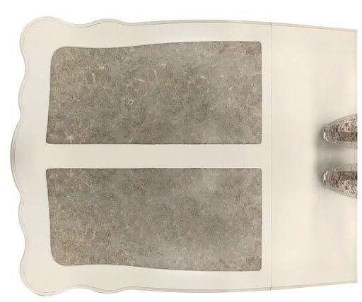 Chantelle Marble & Pearl White Dining Table - Marjories Furniture (Las Vegas, NV)