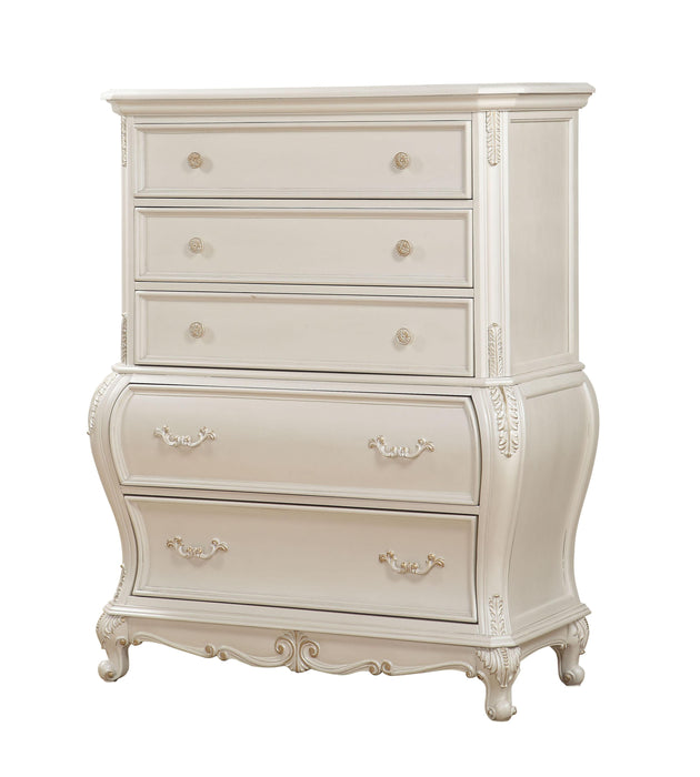 Chantelle Pearl White Chest - Marjories Furniture (Las Vegas, NV)