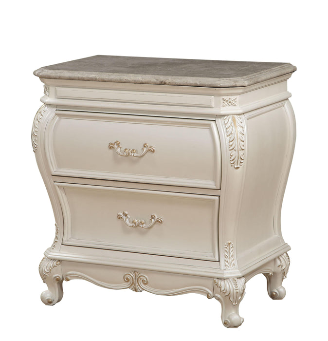 Chantelle Pearl White Nightstand - Marjories Furniture (Las Vegas, NV)