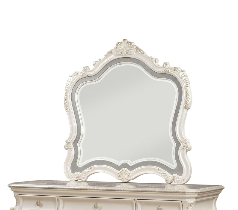 Chantelle Pearl White Mirror - Marjories Furniture (Las Vegas, NV)