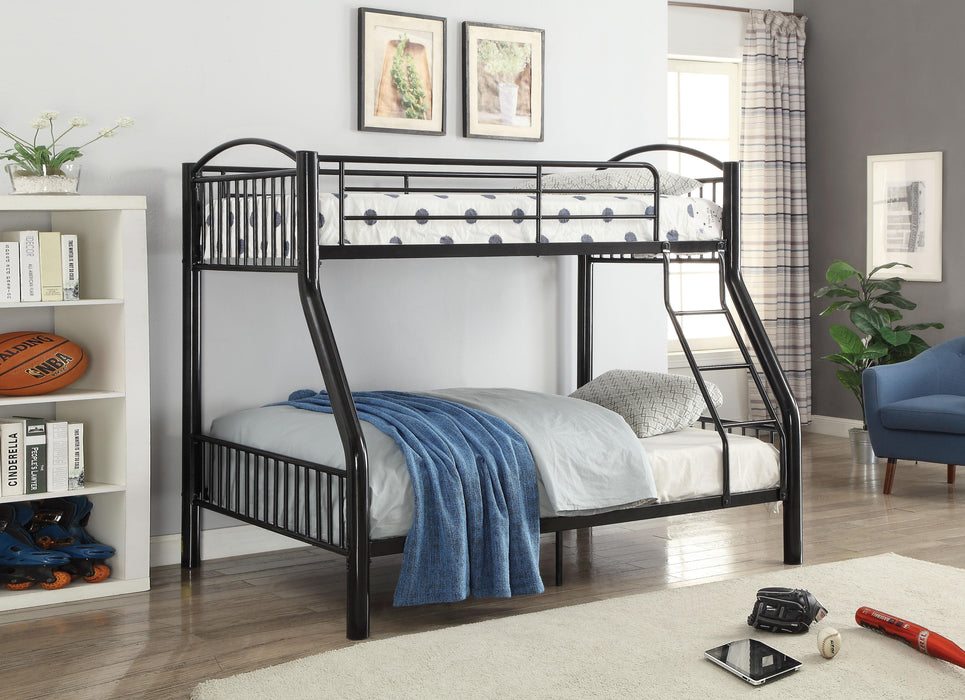 Cayelynn Black Bunk Bed (Twin/Full) - Marjories Furniture (Las Vegas, NV)